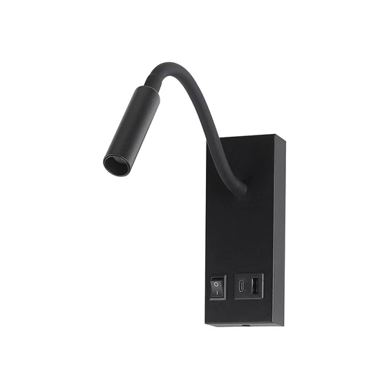 V-TAC CREE LED fali lámpa állítható flexibilis fejjel, USB töltővel, meleg fehér - SKU 241516