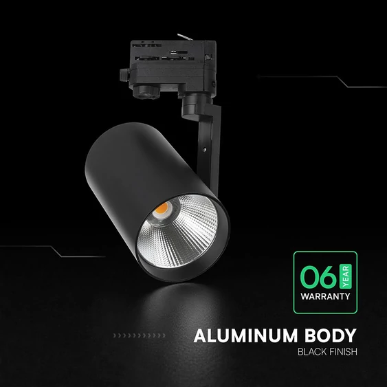 V-TAC CREE COB LED sínes spotlámpa állítható 35W, 25° szögű, hideg fehér - SKU 241596
