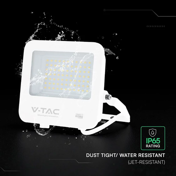 V-TAC CREE SMD D-széria LED reflektor 50W természetes fehér 115 Lm/W, fehér ház - SKU 242086