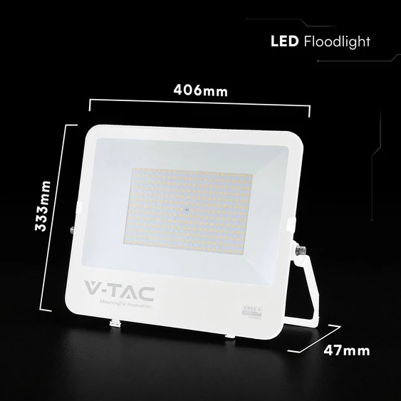V-TAC CREE SMD D-széria LED reflektor 200W hideg fehér 115 Lm/W, fehér ház - SKU 242136