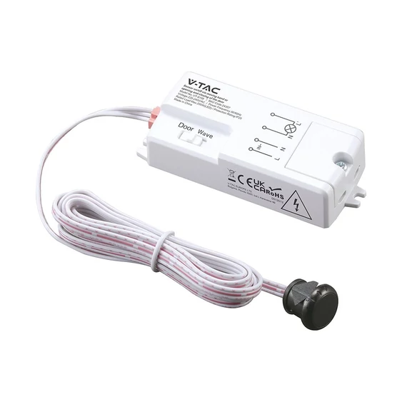 V-TAC 2in1 infravörös ajtónyitás vagy érintés nélküli kapcsoló, 30°, fehér - SKU 24357