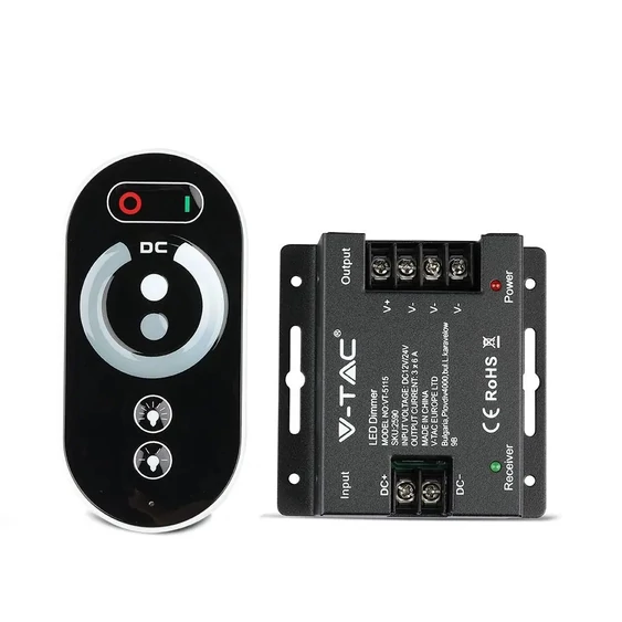 V-TAC LED szalag dimmer távirányítóval 12/24V - SKU 2590