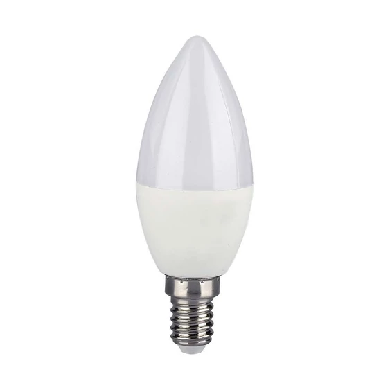 V-TAC 4.8W E14 RGB+ Természetes fehér C37 gyertya LED égő, 24 gombos távirányítóval  - SKU 2929