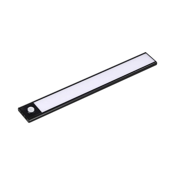 V-TAC 2.5W 2in1 akkumulátoros LED bútorvilágítás, természetes fehér, fekete házzal, 60 cm - SKU 2967