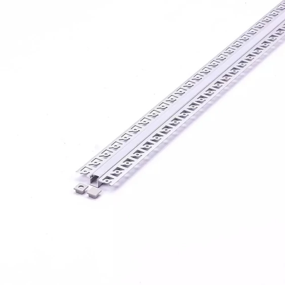 V-TAC alumínium LED szalag, keskeny gipszkarton profil fehér fedlappal 2m - SKU 3360