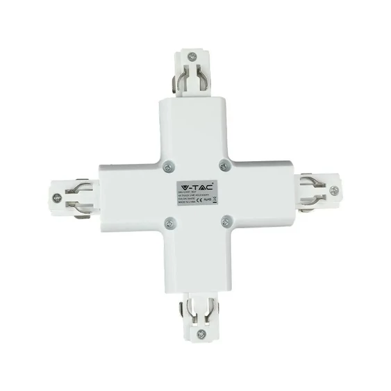 V-TAC X alakú tracklight sín csatlakozó, fehér - SKU 3527