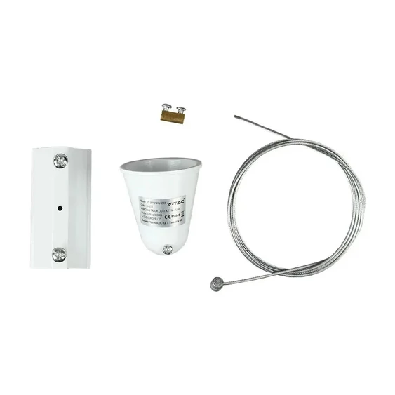V-TAC tracklight sín függeszték szett, fehér - SKU 3566