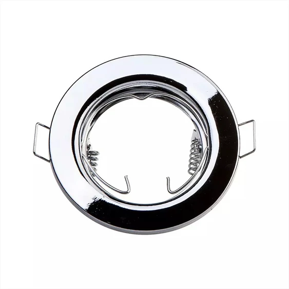 GU10 Round Spotlight Fitting Chrome 2 pcs/box Ф80