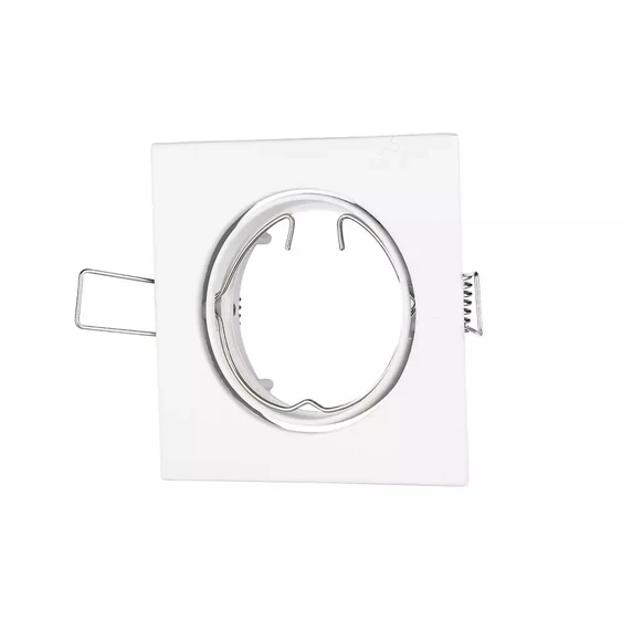V-TAC GU10 LED spotlámpa keret, fehér billenthető lámpatest - SKU 3590