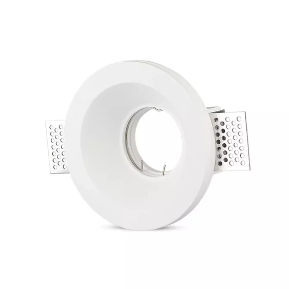 V-TAC GU10 LED spotlámpa keret, fehér fix lámpatest - SKU 3640