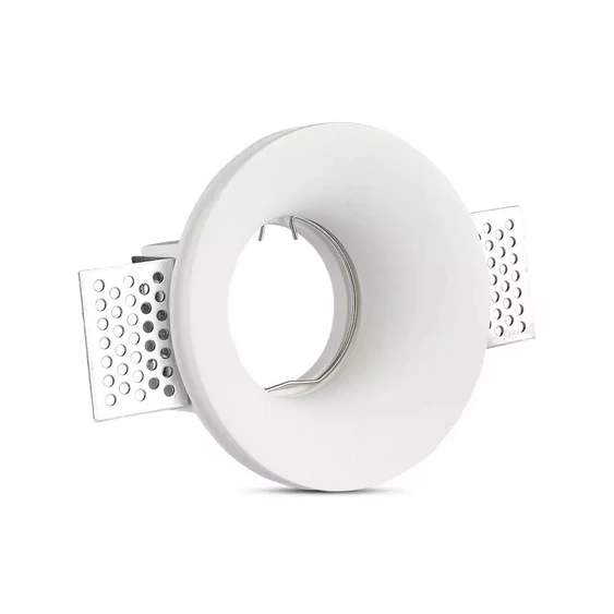 V-TAC GU10 LED spotlámpa keret, fehér fix lámpatest - SKU 3697