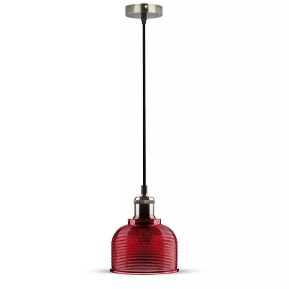 Glass Pendant Light Red ф145
