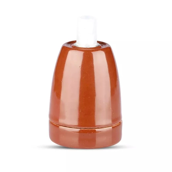 Porcelan Lamp Holder Fitting Brown