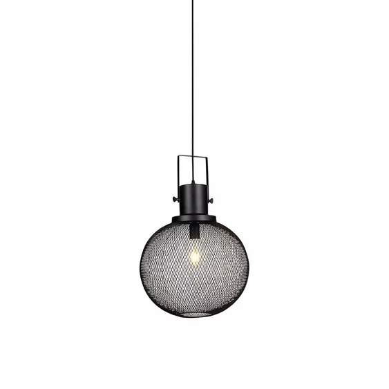 Pendant Light Black Metal Globe  Ф300мм