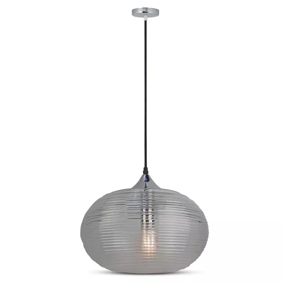 Pendant Light Diamond Cut  Black Glass Transparent  Ф350мм