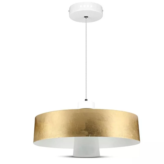 7W Led Pendant Light (Acrylic) - Gold Lamp Shade  340*190mm 3000K