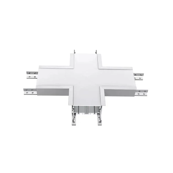 V-TAC ezüst, 70mm X alakú toldó süllyeszthető lineáris LED lámpákhoz 16W természetes fehér - SKU 394