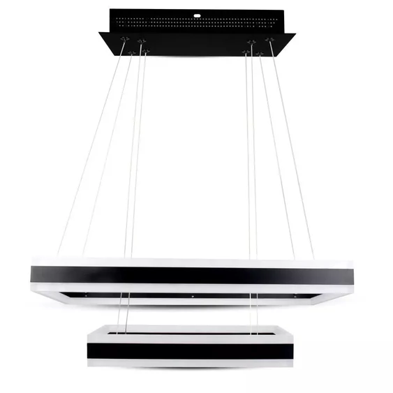 115W Soft Light Chandelier Dimmable Black 3000K