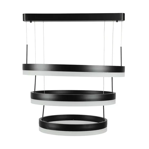92W Soft Light Chandelier Dimmable Black 3000K