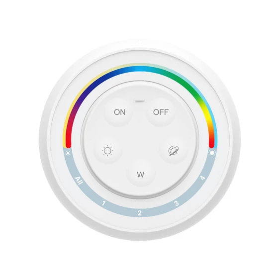 MiLight 4 zónás fali fény- és színhőmérséklet szabályzó RGB+CCT szalagokhoz - S2W+