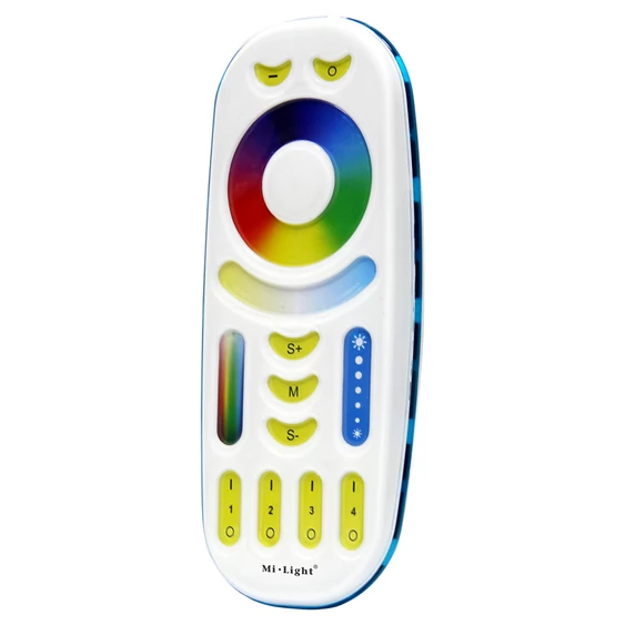 MiLight 4 zónás RGB+CCT fényerőszabályzó távirányító - FUT092-W