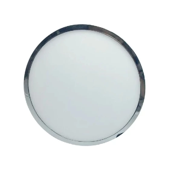 V-TAC falon kívüli mennyezeti kerek króm LED panel 12W meleg fehér - SKU 6364