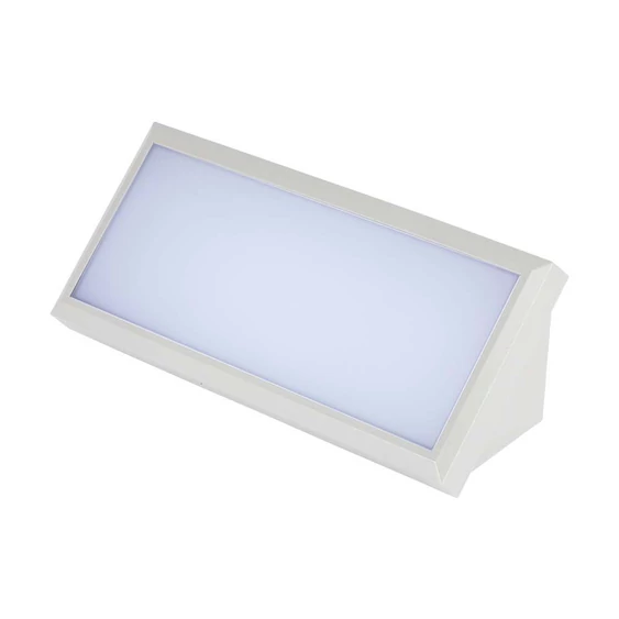 V-TAC Landscape 12W kültéri fali LED lámpa hideg fehér, fehér házzal, 100 Lm/W - SKU 6815