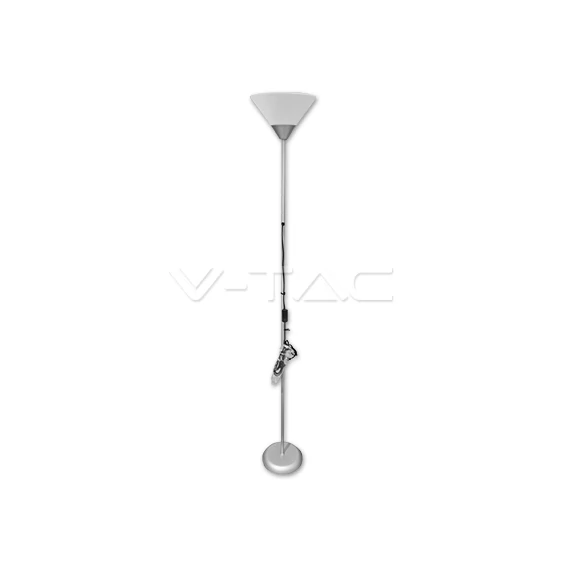 V-TAC 180 cm magas állólámpa, E27 foglalattal, ezüst házzal - SKU 7056