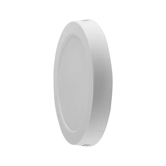 V-TAC PRO felületre szerelhető, műanyag, kerek LED panel 12W, hideg fehér - SKU 78751