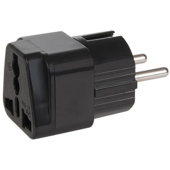 MCL multisocket átalakító, univerzális magyar angol UK, USA dugalj, fekete
