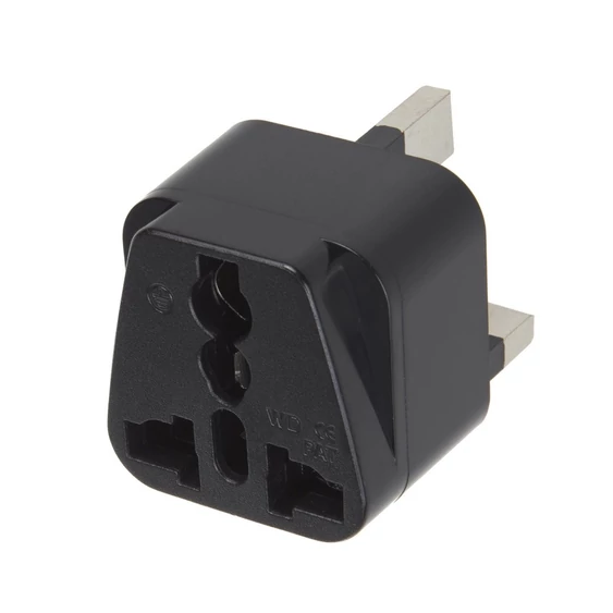 MCL multisocket átalakító, angol UK dugó, többféle dugalj, fekete