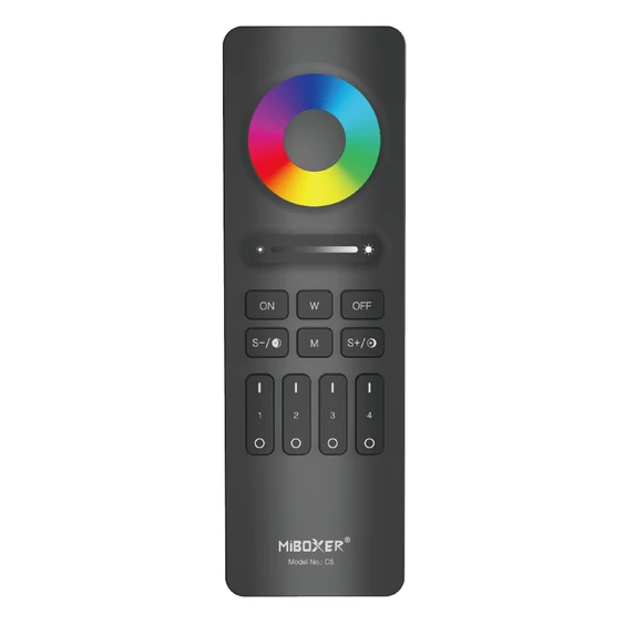 MiLight 4 zónás RGB+CCT fényerőszabályzó távirányító - C5