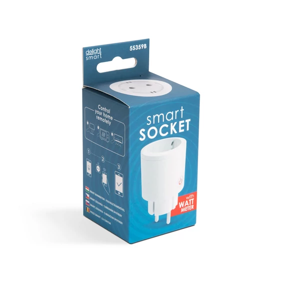 Delight WiFi smart dugalj, fogyasztásmérő okos konnektor