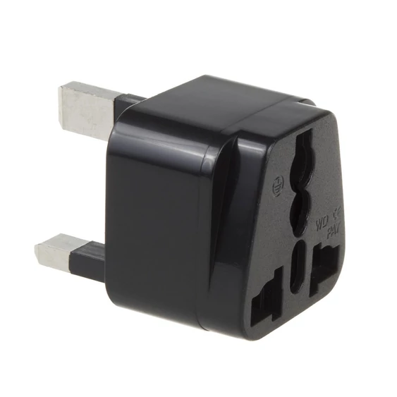 MCL multisocket átalakító, angol UK dugó, többféle dugalj, fekete