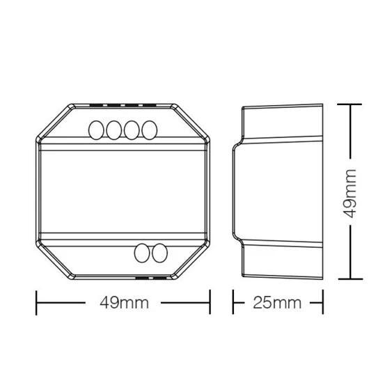 MiLight 230V-os 3 zónás kapcsoló okosító, rádiós vezérlő - PUSH1-3