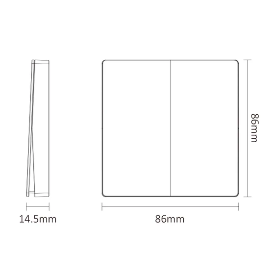 MiLight vezeték nélküli kettes kapcsoló - PUSH3-2