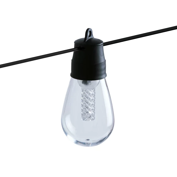 Smart szolár fényfüzér - 25 db fehér LED - állítható színhőmérséklet - 13,6 m - bluetooth vezérlés