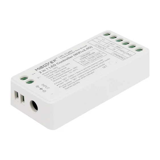 MiLight Smart 2in1 zónázható 2.4GHz + WiFi vezérlő, 2 csatornás, Egyszínű és CCT - SW2(FUT035W+)