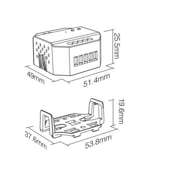 MiLight 230V Triac rádiófrekvenciás és PUSH fényerőszabályzó, Max. 300W-ig - TRI-C1