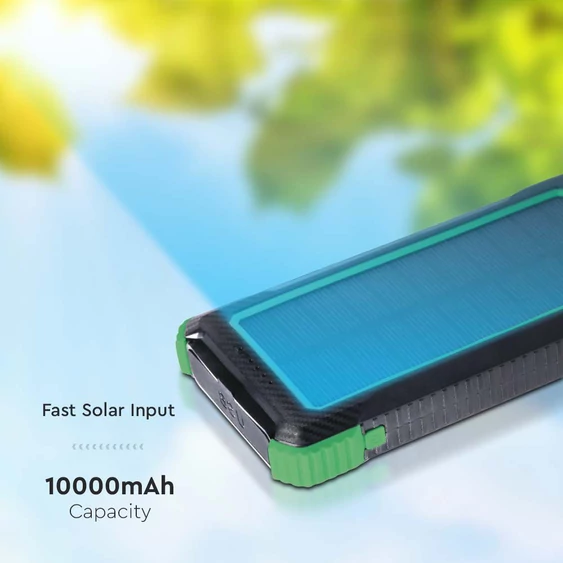 Power bank with Wireless charging and Solar panel, 10000mAh battery