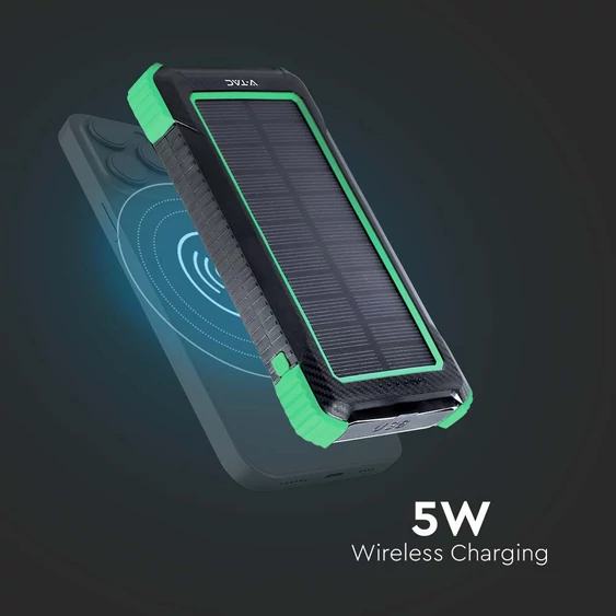 Power bank with Wireless charging and Solar panel, 10000mAh battery