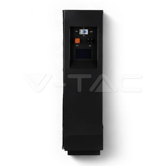 V-TAC 10.24kWh álló lítium akkumulátor, IP20, fekete - SKU 12282