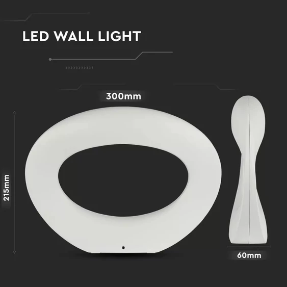 10W LED Wall Light White Body 3000K