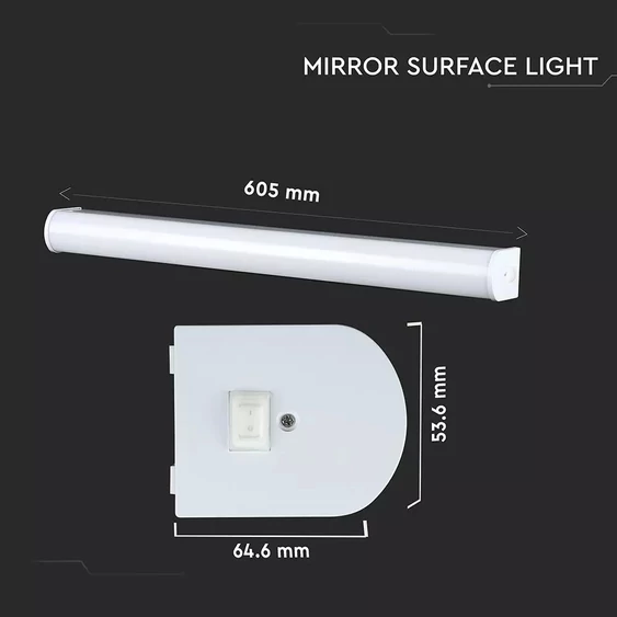 V-TAC 10W beltéri fehér fali LED lámpa, természetes fehér - SKU 3918