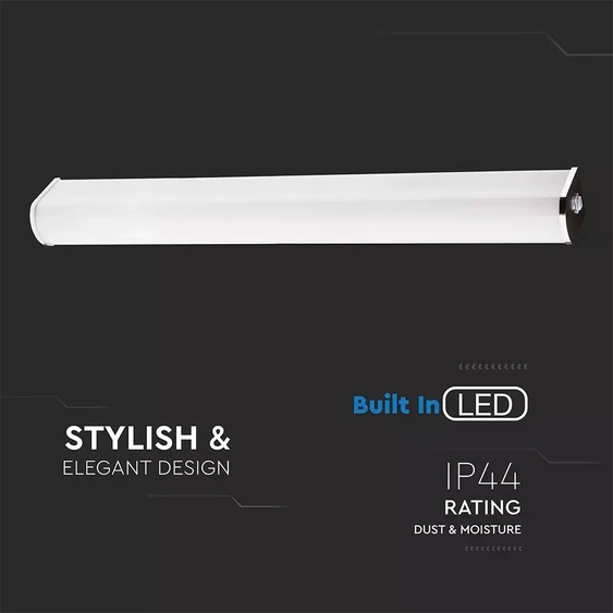 V-TAC 10W beltéri króm fali LED lámpa, hideg fehér - SKU 3917