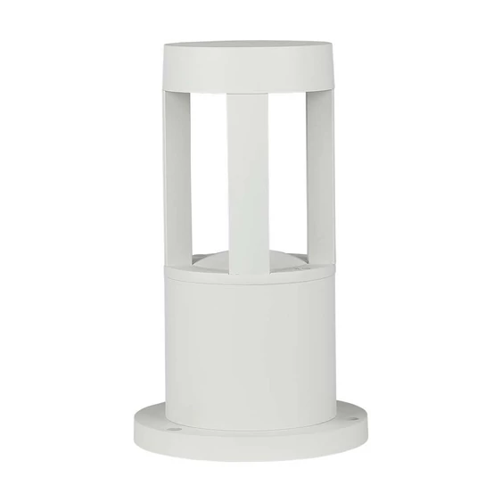 V-TAC 10W kültéri COB LED lámpa oszlop 25 cm, természetes fehér, fehér házzal - SKU 8317