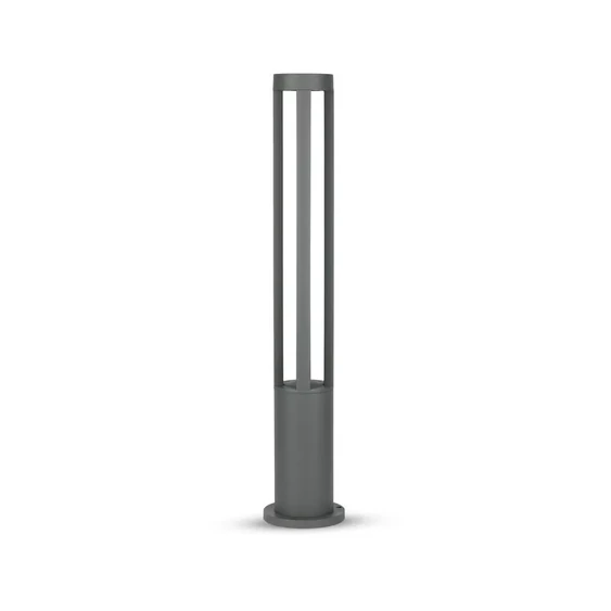 V-TAC 10W kültéri LED lámpa oszlop 80 cm, hideg fehér, szürke házzal - SKU 8330