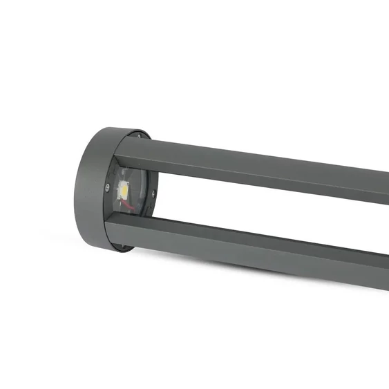 V-TAC 10W kültéri LED lámpa oszlop 80 cm, hideg fehér, szürke házzal - SKU 8330