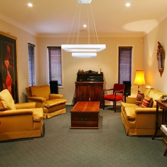 113W LED Dimmable Soft Light Chandelier, 3000K, Square White body