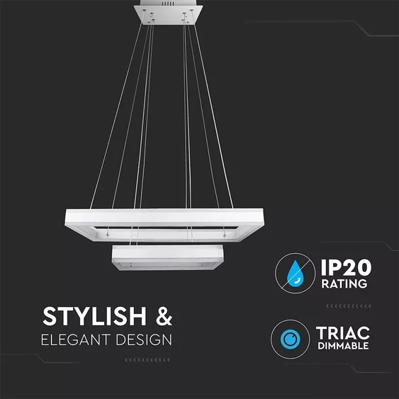 115W Soft Light Chandelier Dimmable White 3000K